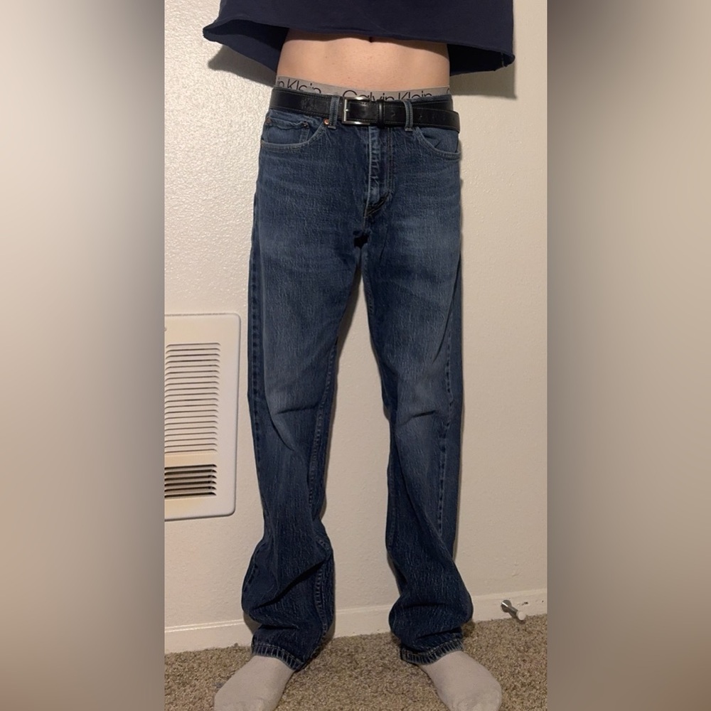 Levi's Men's Blue Relaxed 505 Fit Jeans